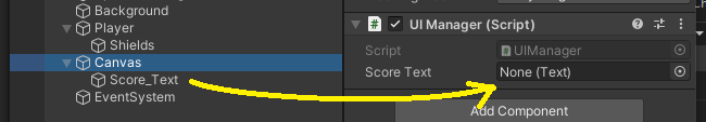 Drag to Canvas’ UI Manager Script